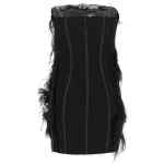 The Attico Lace And Feather Dress