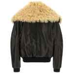 The Attico Shearling Neck Bomber Jacket