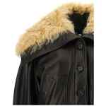 The Attico Shearling Neck Bomber Jacket