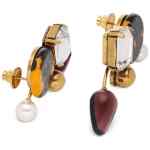 Dries Van Noten Hand-painted Earrings
