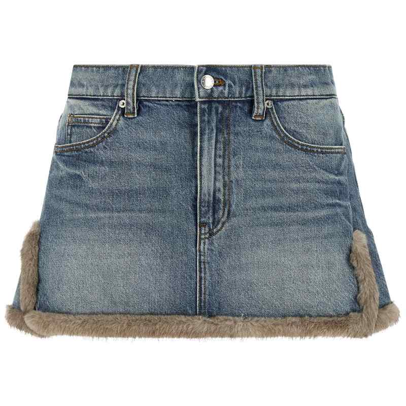 4DC4265906427E_01_M_2026-08-26T09-18-40.179Z Denim X Alexander Wang Denim Skirt With Fur Hem