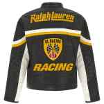 Polo Ralph Lauren Leather Biker Jacket With Patch