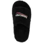 Balenciaga Furry Platform Slides