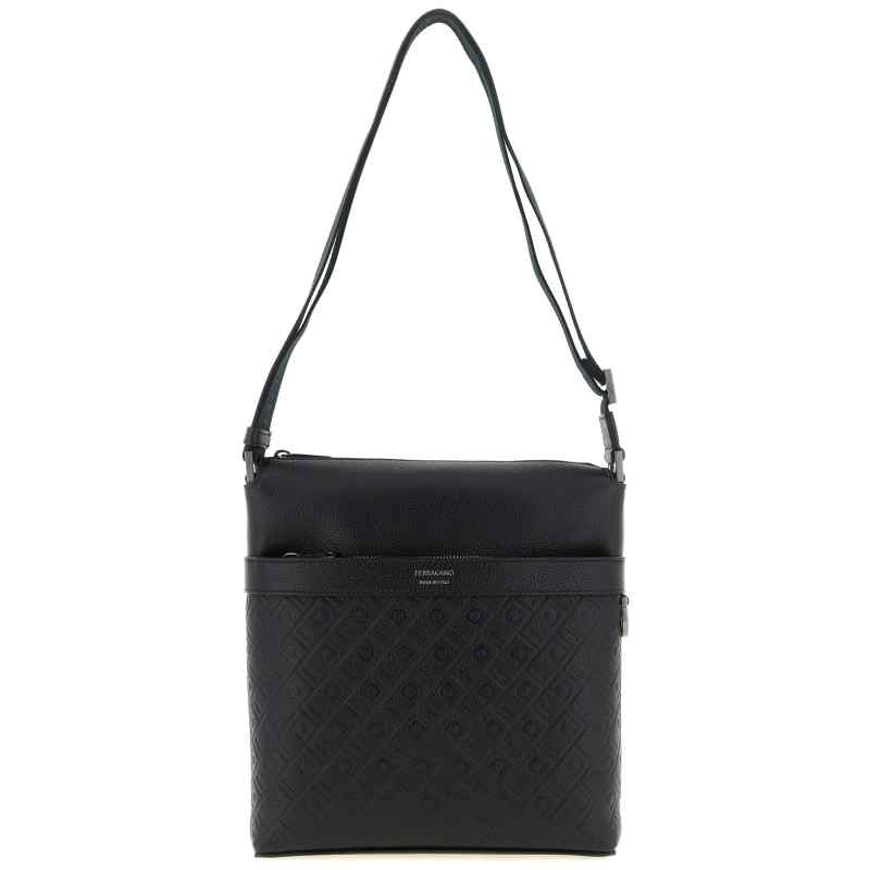 793969NERO_01_M_2026-08-19T10-43-00.714Z Ferragamo Monogram Messenger Crossbody Bag
