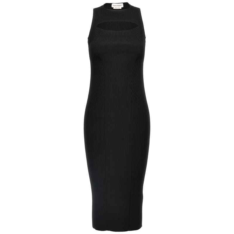 798352Q1BAQ1000_01_M_2024-08-12T08-26-51.348Z Alexander McQueen Ribbed Knit Dress