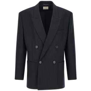 Saint Laurent Pinstriped Double-breasted Blazer