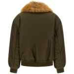 Saint Laurent Removable Shearling Neck Bomber Jacket