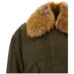 Saint Laurent Removable Shearling Neck Bomber Jacket