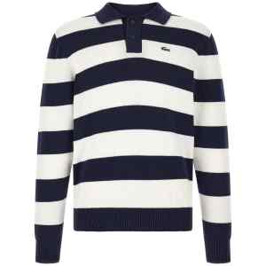 Lacoste Striped Pulover With Polo Collar