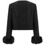 Self-Portrait Bouclé Fur Jacket