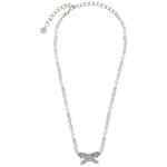 Self-Portrait Crystal Pearl Bow Necklace