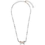 Self-Portrait Crystal Pearl Bow Necklace