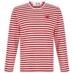 Comme Des Garçons Play Striped T-shirt With Heart Patch