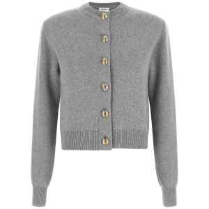 Balmain Sculpture Button Crew Neck Cardigan