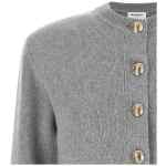 Balmain Sculpture Button Crew Neck Cardigan