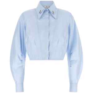 Elisabetta Franchi Cropped Shirt With Charms