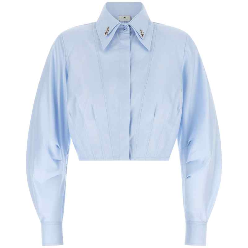 Elisabetta Franchi Cropped Shirt With Charms