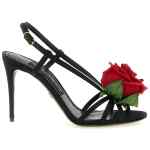 Dolce & Gabbana Satin Sandals With Flower