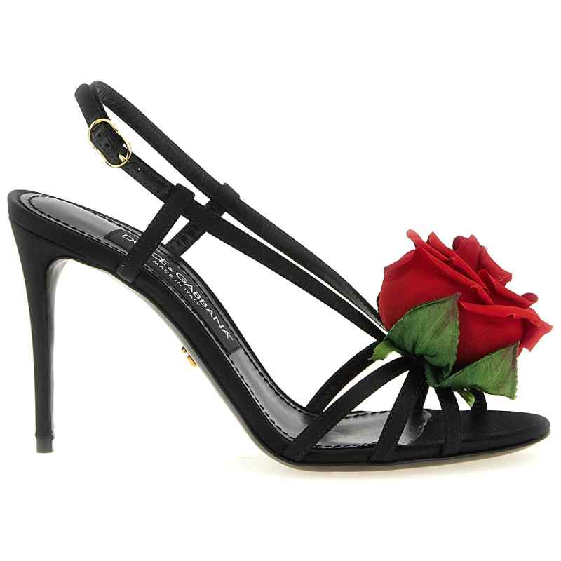 CR2029A06208S574_01_M_2026-08-24T09-22-50.965Z Dolce & Gabbana Satin Sandals With Flower