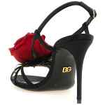 Dolce & Gabbana Satin Sandals With Flower