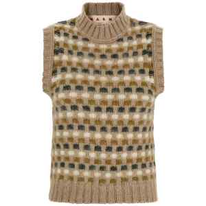 Marni Shetland Acquard Knit Vest