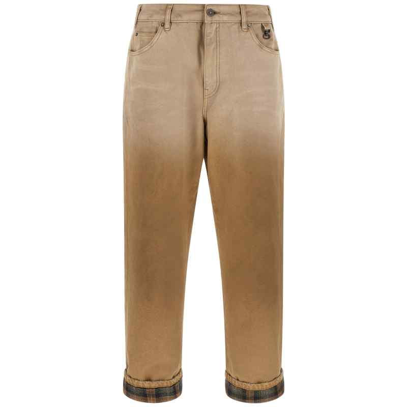 GMP02748P0026565555955559_01_M_2026-08-12T09-02-40.9Z Golden Goose Journey Russell Trousers With Check Lapels
