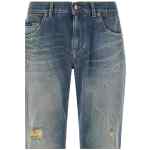 Dolce & Gabbana Destroyed Logo Plaque Jeans