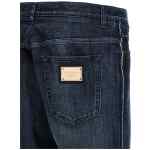 Dolce & Gabbana Fringed Stitching Jeans