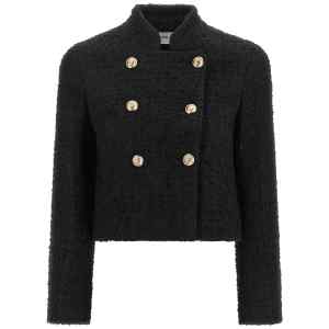 Balmain Double-breasted Tweed Short Jacket