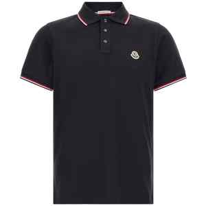 Moncler Tricolor Trim Polo Shirt