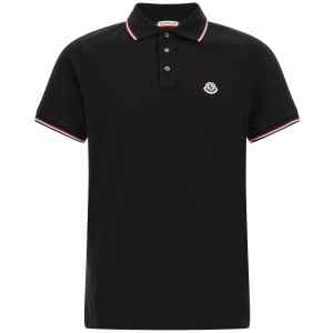 Moncler Tricolor Trim Polo Shirt