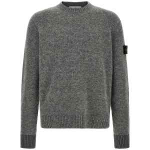 Stone Island 5100050 Crew Neck Sweater With Logo Badge