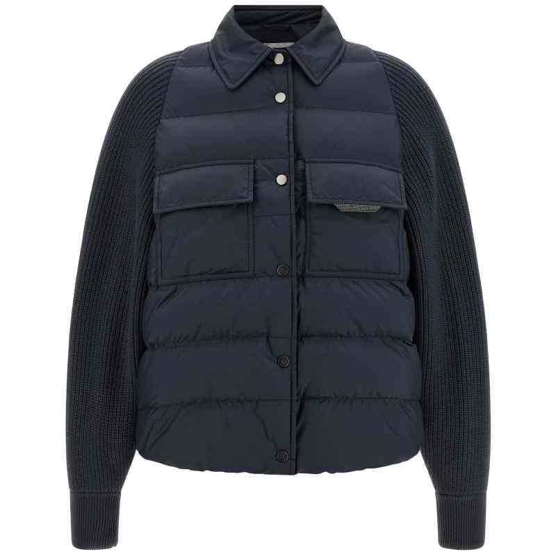MD5987696PC8901_01_M_2026-04-13T07-55-19.515Z-1 Brunello Cucinelli Shiny Flap Detail Down Jacket