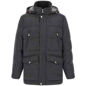 Brunello Cucinelli Membrane Wool Flannel Parka