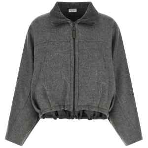 Brunello Cucinelli Shiny Zipper Pull Jacket