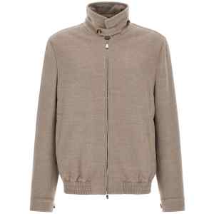 Brunello Cucinelli Virgin Wool Beaver Bomber Jacket