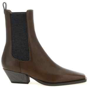 Brunello Cucinelli Precious Heel Ankle Boots