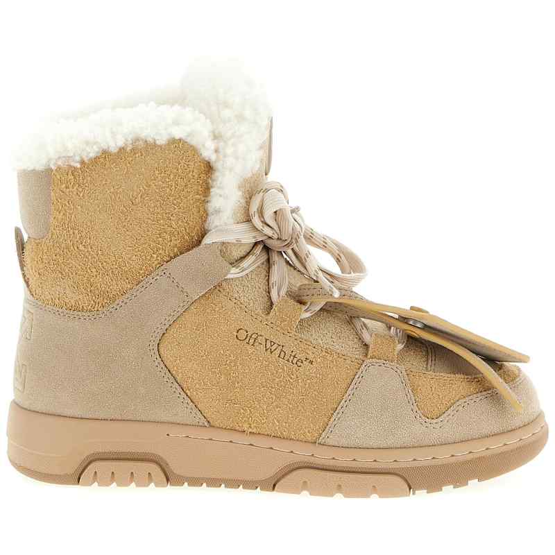 Off White Winter Ankle Boots