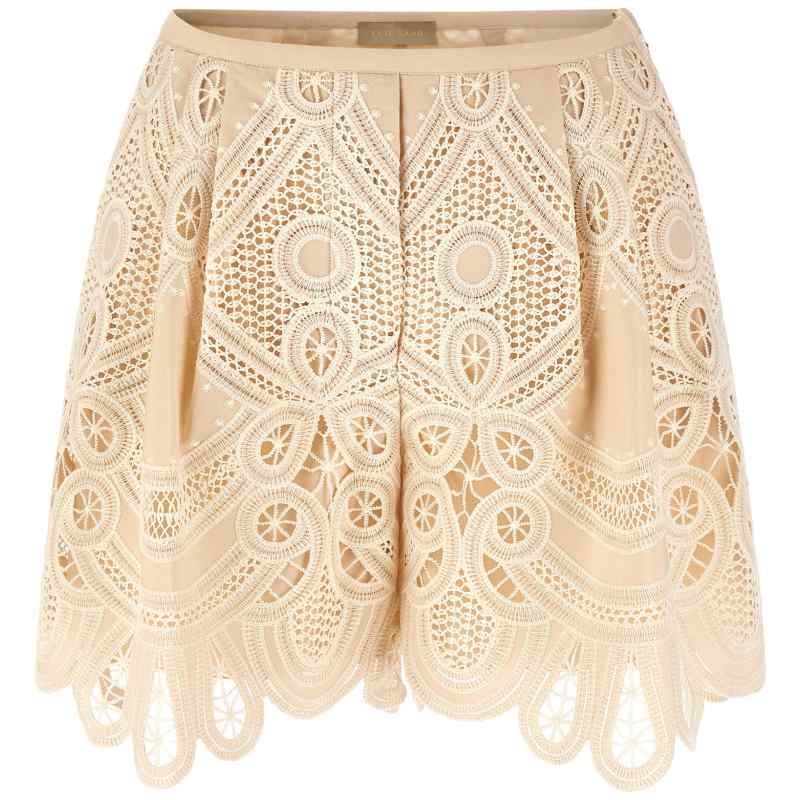 P0236NP26COE16CREAM_01_M_2026-08-21T09-09-17.385Z Elie Saab Macramé Embroidery Shorts