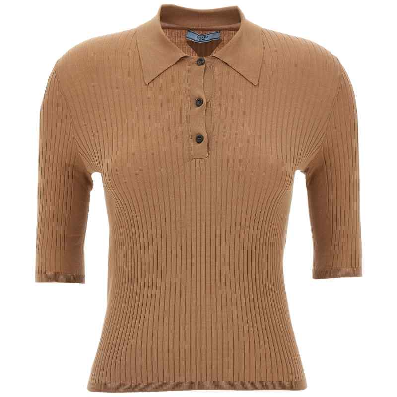 P24Q2NSOOO16SUF0040_01_M_2025-04-01T08-06-48.406Z Prada Knitted Polo Shirt