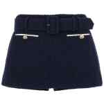 Self-Portrait Bouclé Wool Skort