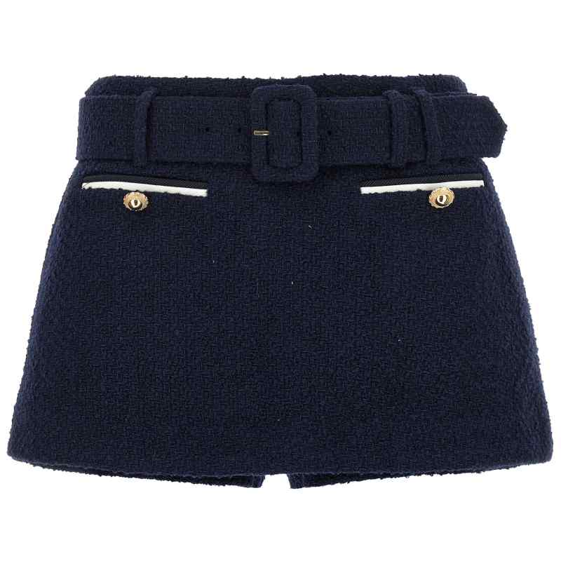 PF25034PBLBLUE_01_M_2025-05-20T07-22-29.095Z Self-Portrait Bouclé Wool Skort