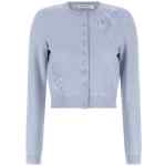 Self-Portrait Blue Flower Knit Cardigan