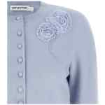 Self-Portrait Blue Flower Knit Cardigan