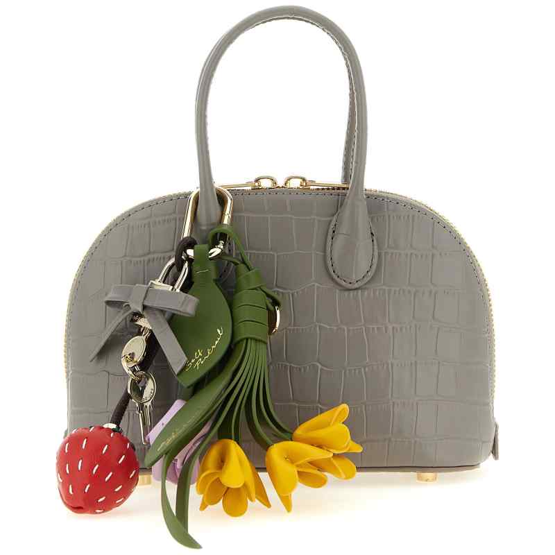 Self-Portrait Croc Leather Mini Toast Handbag
