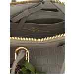 Self-Portrait Croc Leather Mini Toast Handbag
