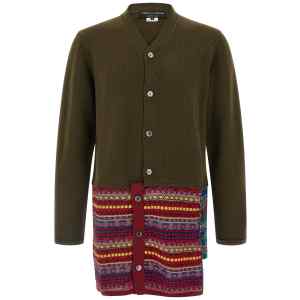 Comme Des Garçons Homme Plus Jacquard Insert Cardigan