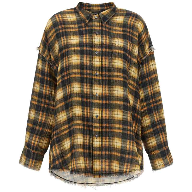 R13WR075R918BBROWNPLAID_01_M_2026-07-22T08-05-38.997Z R13 Raw Cut Hem Shirt