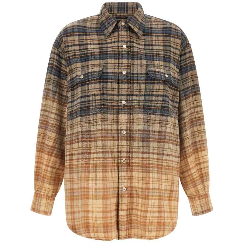 R13WR415R855BDIPBLEACHLIGHTBLUEYELLOWPLAID_01_M_2026-07-21T09-19-30.965Z R13 Boyfriend Shirt