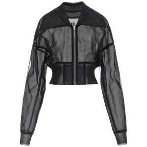 Rick Owens Dracucollar Cropped Bomber Jacket